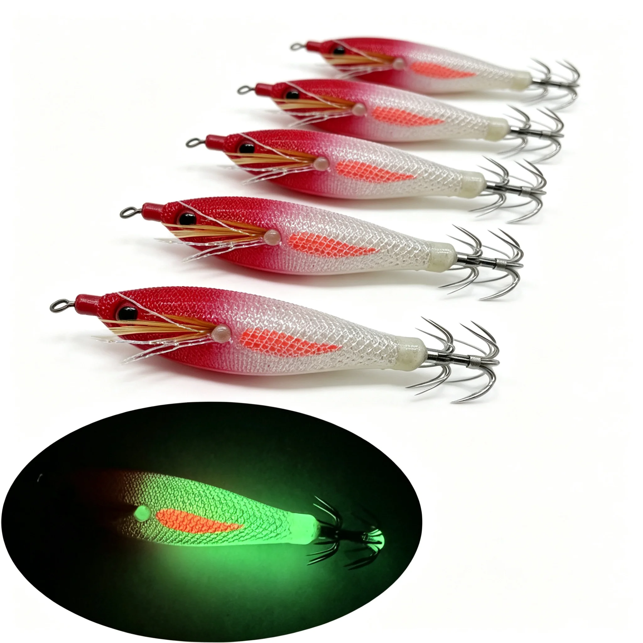 Furniture Hardware Jig - Horizontal Squid Jig Egi Set Tinsel
