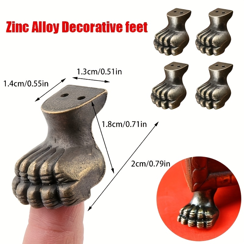 8pcs Antique Foot Brass Jewelr - Cabinet Hinge Overlay review and price